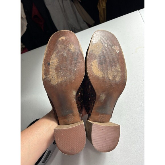 Madewell The Carey Block Clog Mule in Painted Leopard Calf Hair Squared Toe 8 - Picture 8 of 16